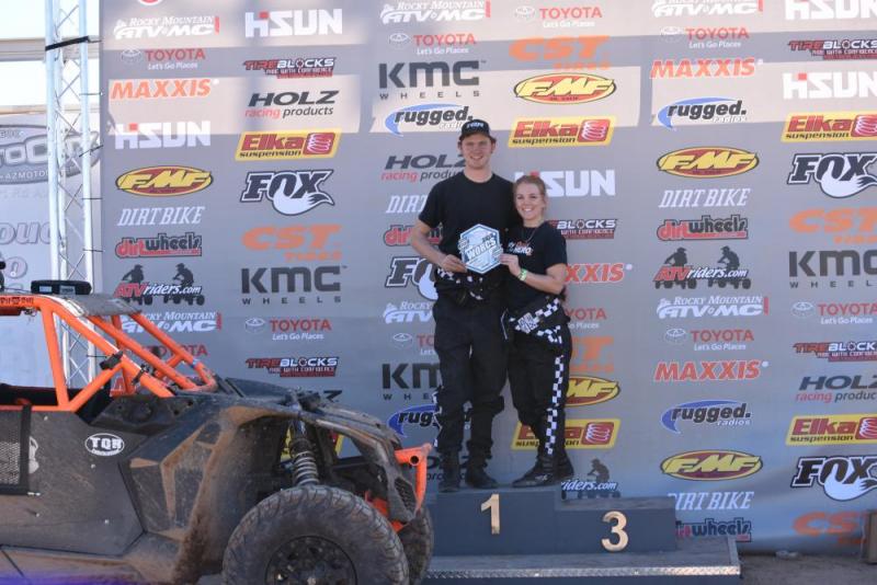 Tyler and Brookelyn on the podium.