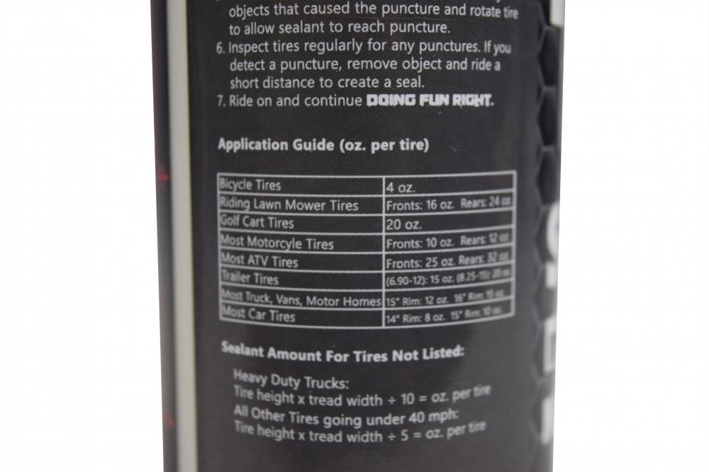 Mfx Premium Flat Preventer Tire Sealant Made In Usa 16 Oz Lication Instructions Label