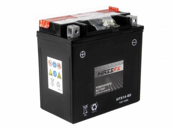 MASSFX HTX14-BS Maintenance Free VRLA Replacement Battery YTX14-BS ...